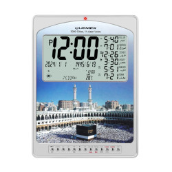 Quemex Auto Islamic Azan Clock QAC-3032A (Silver)