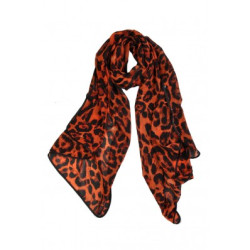 Animal Print Orange Hijab From Hijab Fashion 